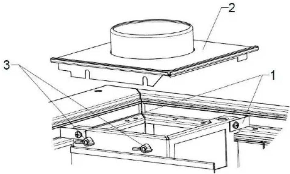Wamsler K128 - Attacco per i fumi in alto per piani cottura in veto-ceramica (solo modelli K128/K128F) - 1