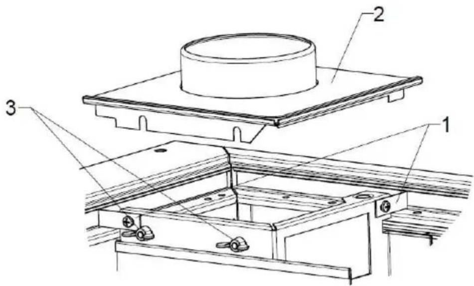 Wamsler K118 - Oberer Abgasanschluss bei Ceranplatte (nur K128/K128F) - 1