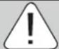 Warning symbols for outdoor activities including heating, cooking, and outdoor gear with corresponding icons