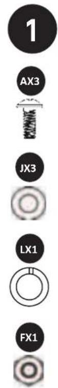 1 AX3 JX3 LX1 FX1