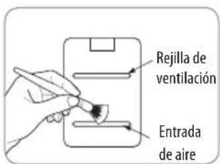 Rejilla de ventilación Entrada de aire