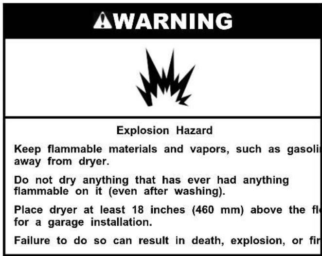 WHIRLPOOL WGD4307SW - Location Requirements - 1