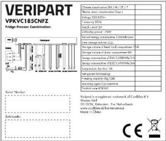 Veripart VPKVC185CNFZ - 2