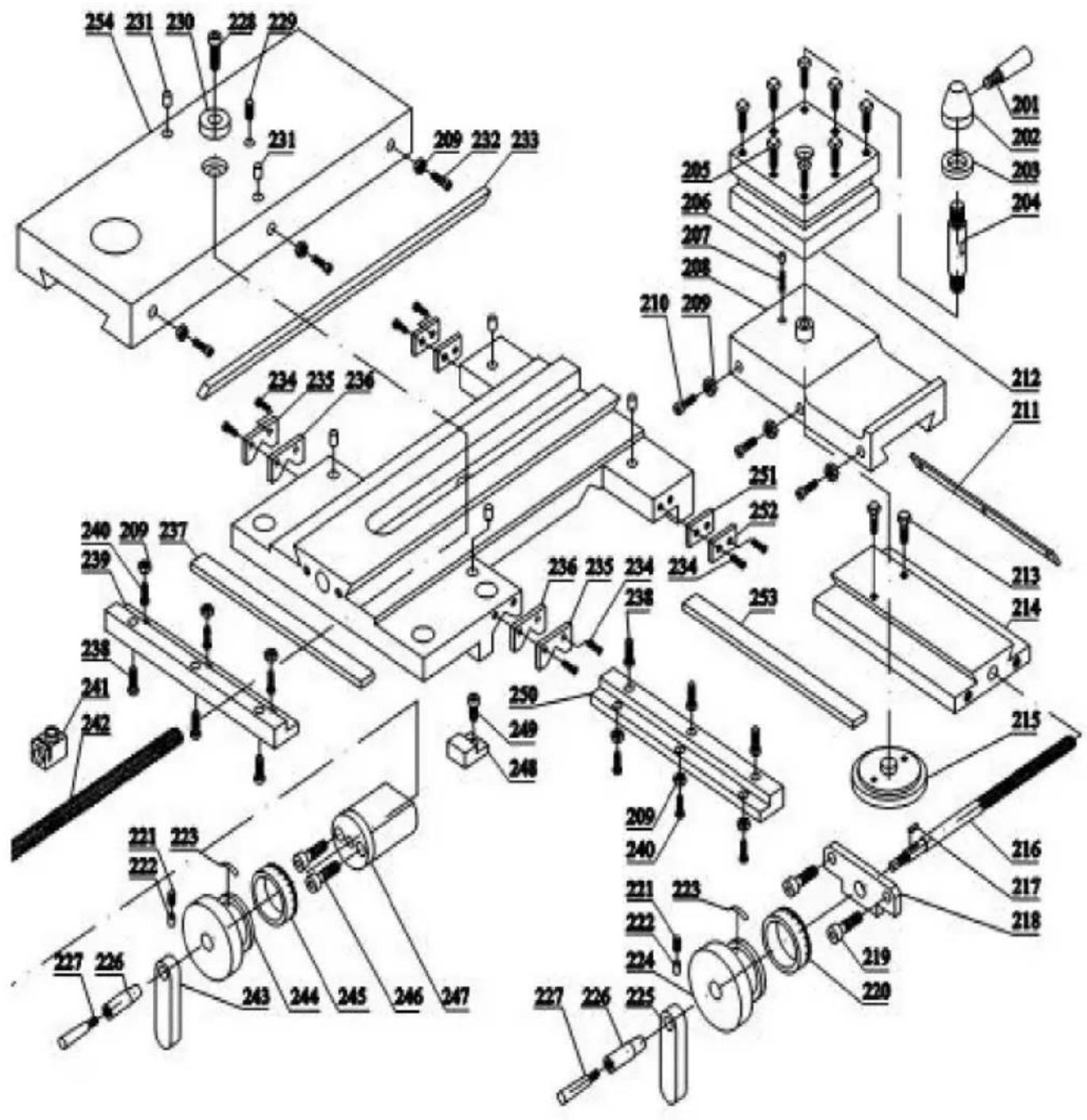 Vevor WM210V - SCHEMAT AWARYJNY I LISTA CZĘŚCI - 1