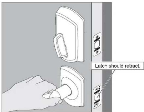 Latch should retract.