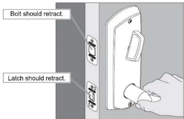 Bolt should retract. Latch should retract.