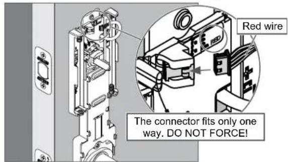 Red wire The connector fits only one way. DO NOT FORCE!