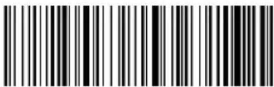 Black and white barcode image with vertical lines and a central dot
