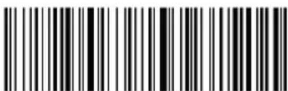 Black and white barcode image with vertical lines and a central bar