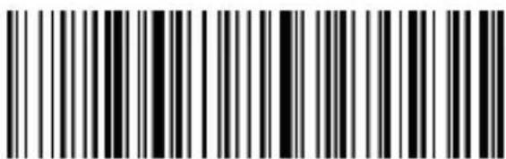 Black and white barcode image with vertical lines and a central dot