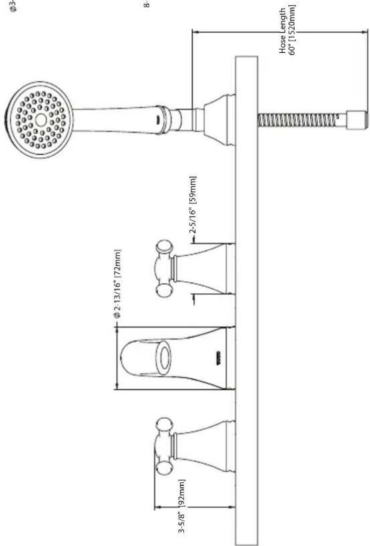 TOTO Silas TB210S - ROUGH-IN DIMENSIONS / DIMENSIONES PRELIMINARES / DIMENSIONS BRUTES - 6