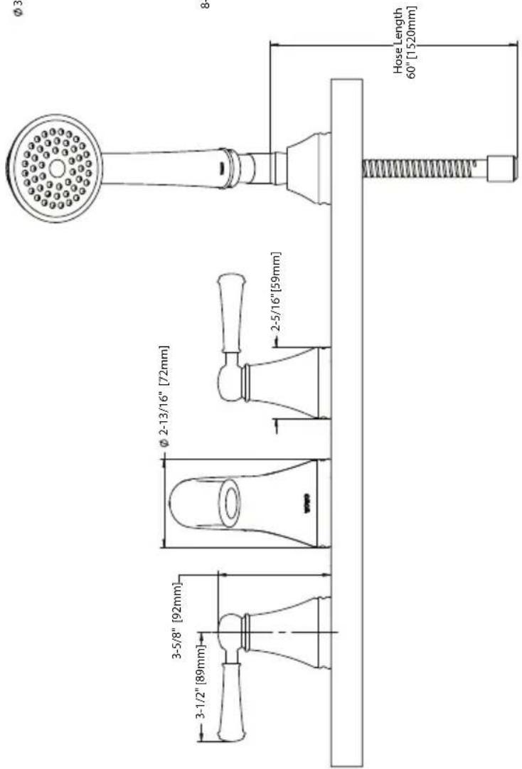TOTO Silas TB210S - ROUGH-IN DIMENSIONS / DIMENSIONES PRELIMINARES / DIMENSIONS BRUTES - 6