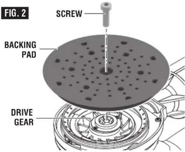 BOSCH GEX 346N Professional - Backing Pad Installation - 1