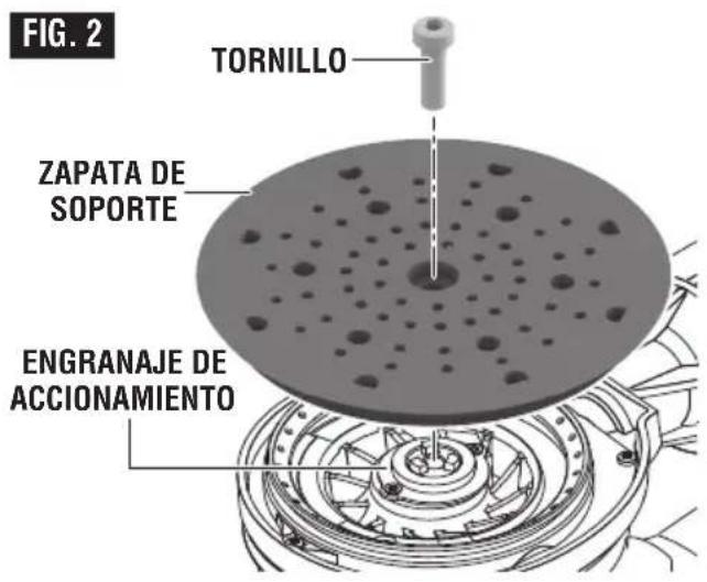 BOSCH GEX 346N Professional - Instalacion de la zapata de soporte - 1