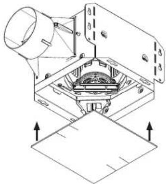 BROAN Roomside BELS8 - Re-install wiring panel and secure with screw from parts bag. - 3