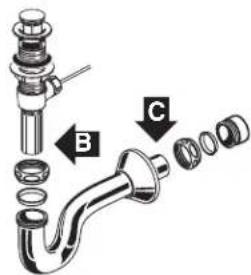 American Standard Edgemere 0445800 - Faucet and Drain Installation - 2