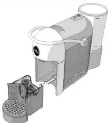 Lavazza Jolie Plus - REINIGUNG DES BEHÄLTERS FÜR VERBRAUCHTE KAPSELN UND DES TROPFENFÄNGERBEHÄLTERS - 1