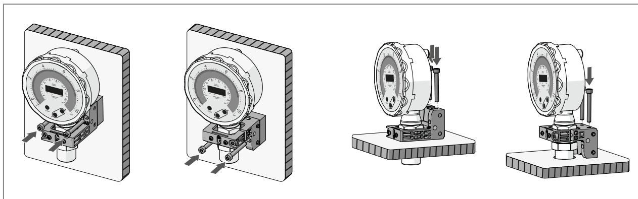 IFM PG1401 - ブラケットを使用した取付 - 1