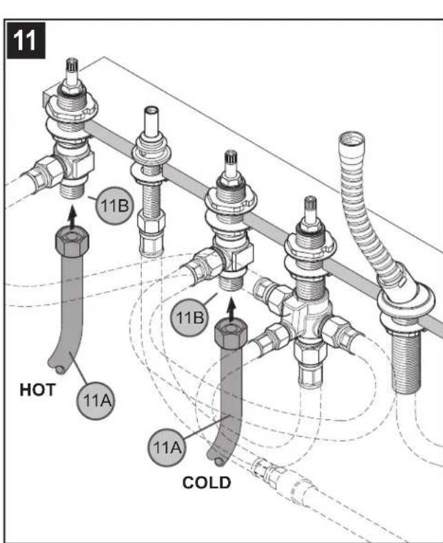 Pfister LG15407K - DIVERTER VALVE & HANDLE VALVE CONNECTIONS - 1