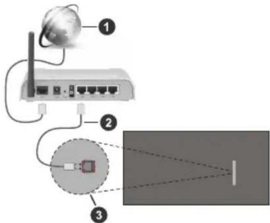 TECHNISAT TechniVision UHD55 Pro - Verbindung mit einem kabelgebundenen Netzwerk herstellen - 1