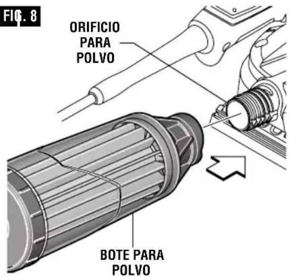 BOSCH OS50VC Professional - REMOCIÓN E INSTALACIÓN DEL BOTE PARA POLVO - 2