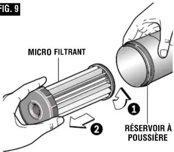 BOSCH OS50VC Professional - Pour vider la poussière qui se trouve dans le réservoir - 1