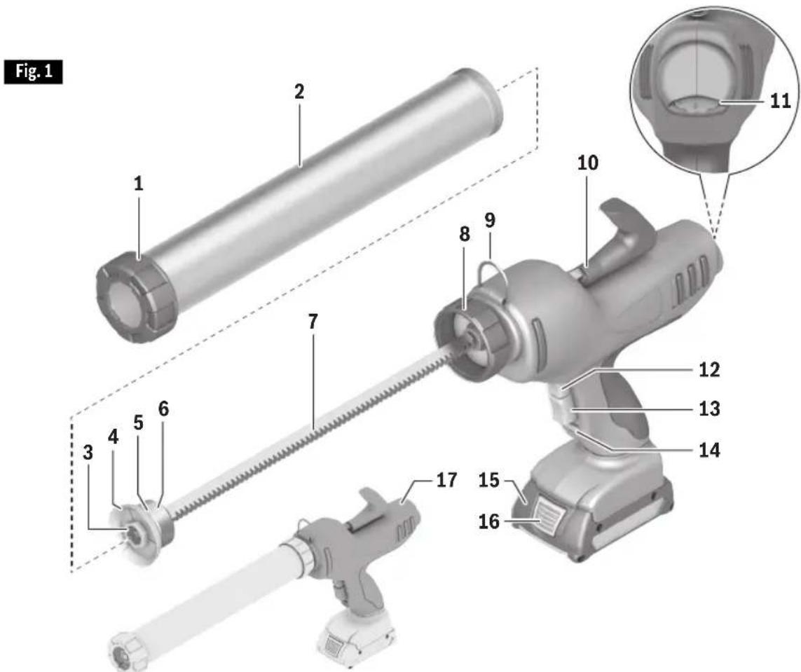 BOSCH GCG18V20 Professional - WARNING - 1