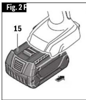 BOSCH GCG18V20 Professional - Inserting and Releasing Battery Pack - 1