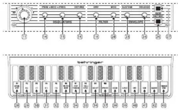 BEHRINGER UBXa MINI - UB-Xa MINI Controles - 2