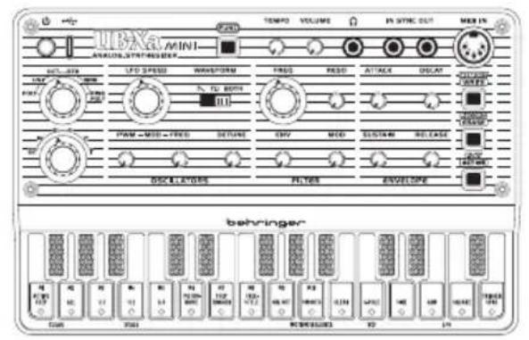 BEHRINGER UBXa MINI - UB-Xa MINI Reglages - 1