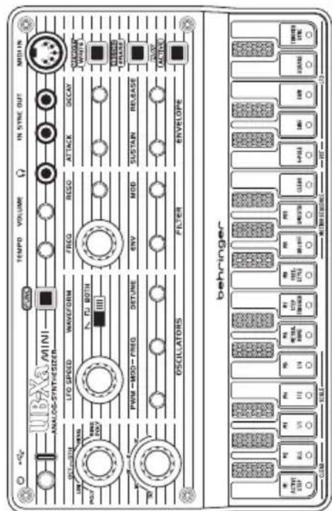 BEHRINGER UBXa MINI - MIDI Continuous Controllers - 1