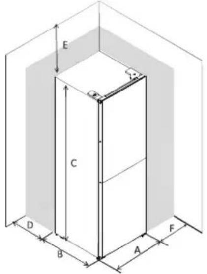 Exquisit CDJ255NF040EB - Espace nécessaire - 1