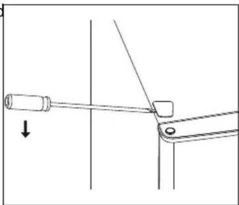 MEDION MD 37689 - Changing the door hinges - 3