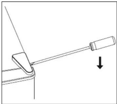 MEDION MD 37689 - Cambio de la bisagra de la puerta - 1