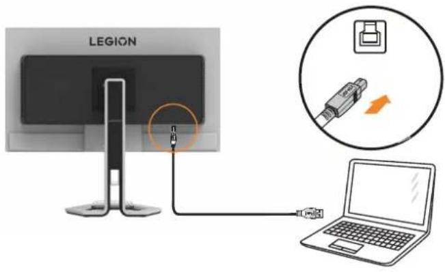 LENOVO Legion Pro 27Q10 - Connector et allumer votre moniteur - 8