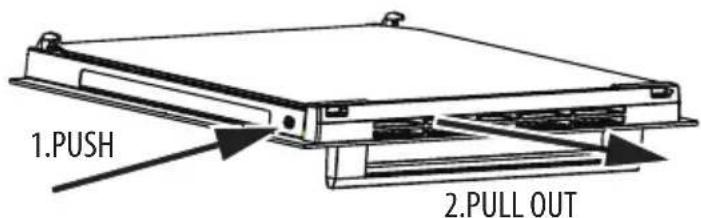 SABA DFV606023BK - Removing the door for easier cleaning - 2