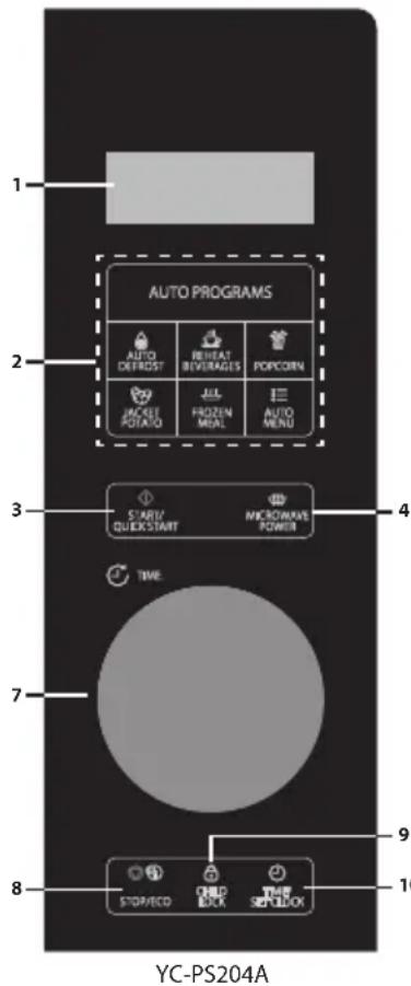 SHARP YCPG204AU - PANNEAU DE COMMANDE - 1