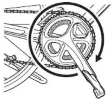 PIONEER SBTLT91 - Ruotare la pedivella della bicyclicetta di più di tre giri per avviare il trasmettitore sinistro e destro. - 1