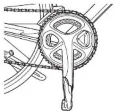 PIONEER SBTPM80 - Position the crank arm so it is perpendicular to the ground, pointing downward. - 1