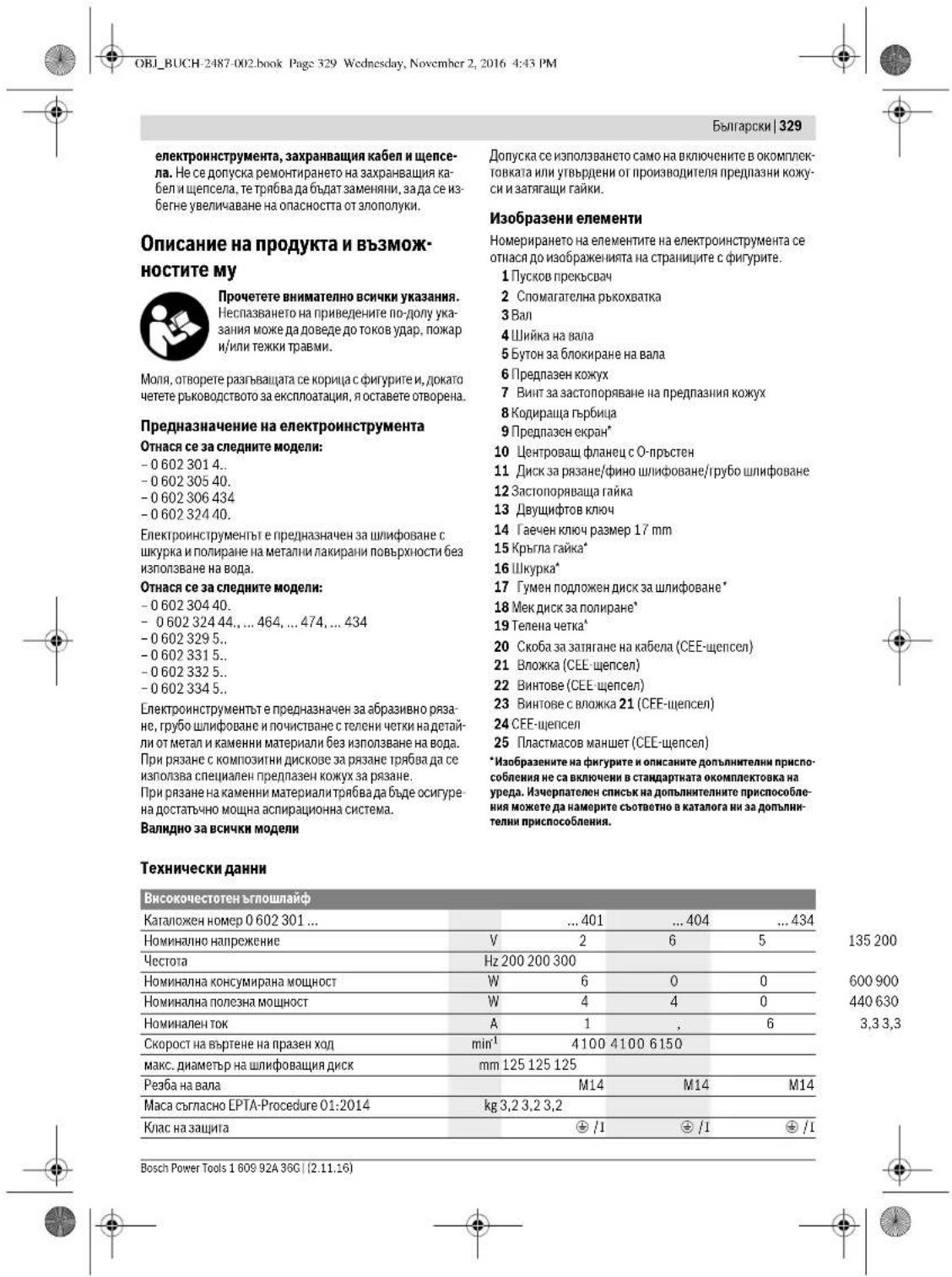 BOSCH HWS 88230 Professional - Yka3aHa 3a6e3oNa3oHCTno OTHOHeHHe Ha 3aXpaHbAteHo HbNCOKOcTOTnH eNkTPOMHCTyPMENTH - 8