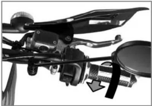Sherco 125 SE (2022) - ■ Checking the throttle cable play - 1