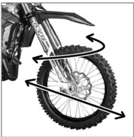 Sherco 125 SE (2022) - CONTRÔLE DU JEU DES ROULEMENTS DE DIRECTION - 1