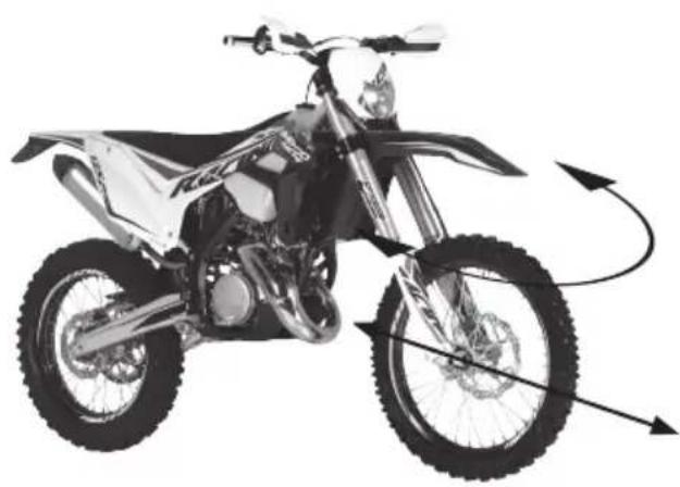 Sherco 125 SER (2019) - CHECKING THE PLAY OF THE STEERING HEAD BEARINGS - 1