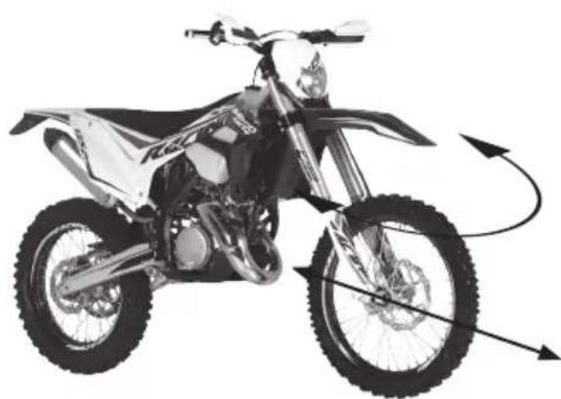 Sherco 125 SER (2019) - CONTROL DEL JUEGO DE LOS COJINETES DE DIRECCION - 1