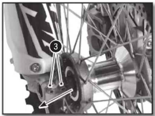 Sherco 125 SER (2019) - REMOVING THE FRONT WHEEL - 2