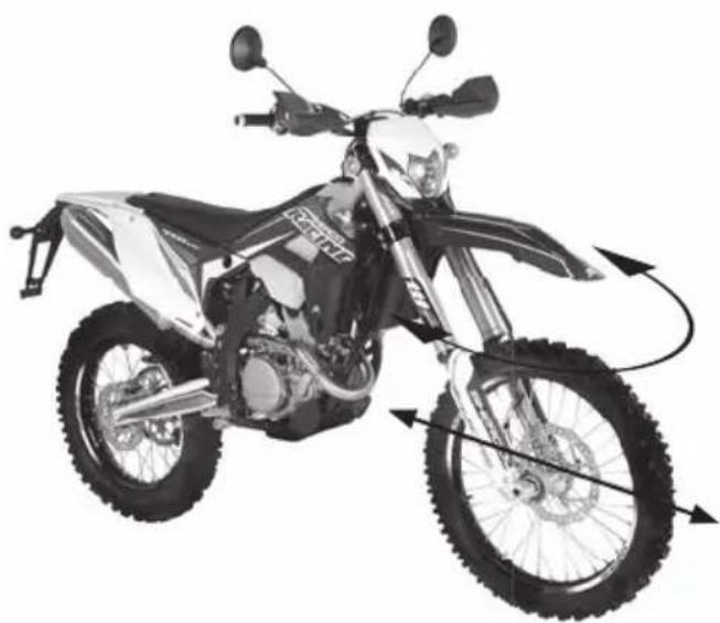 Sherco 450 SEF (2018) - CHECKING THE PLAY OF THE STEERING HEAD BEARINGS - 1