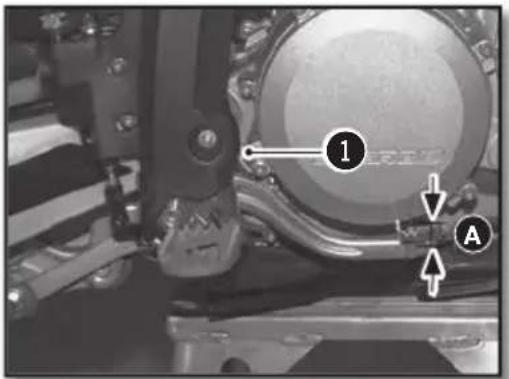 Sherco 450 SEF (2018) - CHECKING THE TRAVEL OF THE REAR BRAKE PEDAL - 1