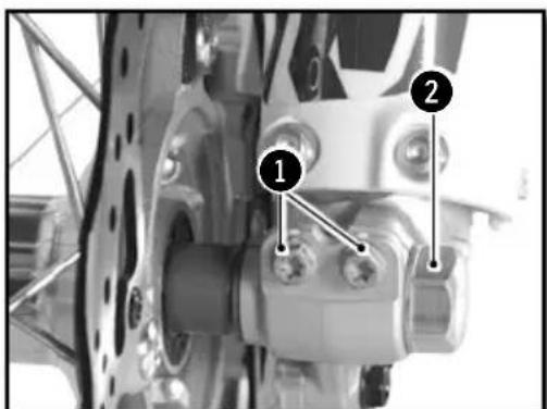 Technical diagram of a mechanical assembly with numbered annotations pointing to specific components