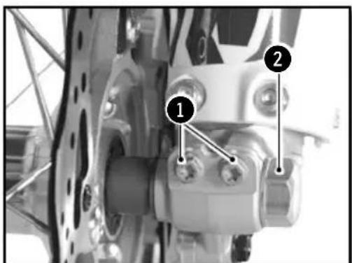 Technical diagram of a mechanical assembly with numbered annotations pointing to specific components.