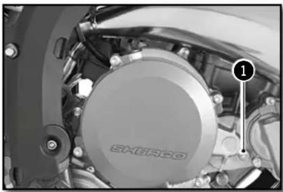 Sherco 250 SER (2019) - CONTRÔLE DU NIVEAU D'HUILE DE BOÎTE À VITESSE - 1